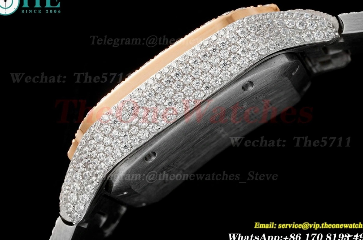 RG 40mm SS Red Santos MY9015 Mens SS Dial XL 100 AMG 0129